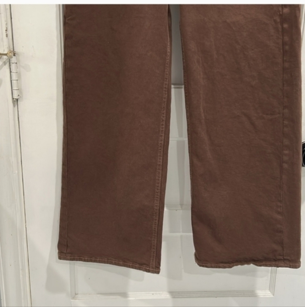 Old Navy Brown High Rise Wide Leg Straight Jeans - Picture 10 of 11